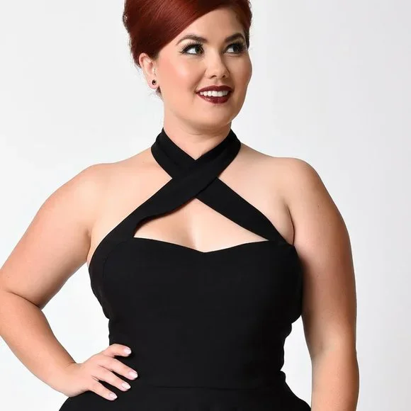 Unique Vintage Rita Dress in Black - Picture 4 of 6